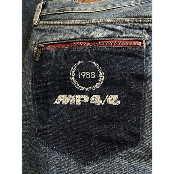 NWT Levi's x McLaren Racing 501 Jeans Mens Size 36x32 Vintage Dark Blue - Picture 8 of 9